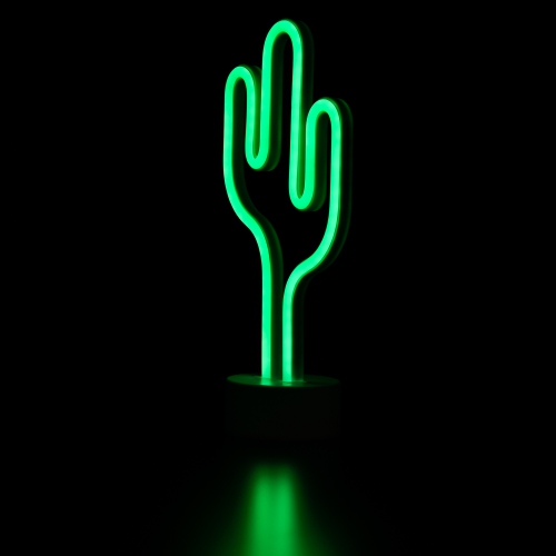 LED Cactus Neon Table Light - 11.5" - Green