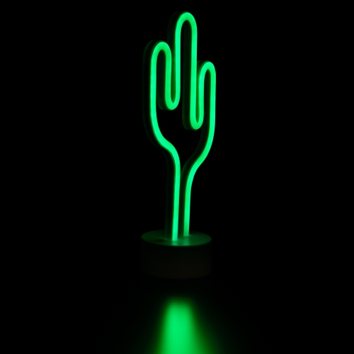 LED Cactus Neon Table Light - 11.5" - Green
