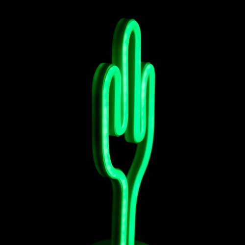 LED Cactus Neon Table Light - 11.5" - Green