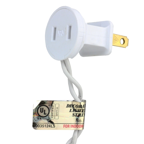 50-Count Warm White LED Mini Christmas Lights, 16.25ft White Wire