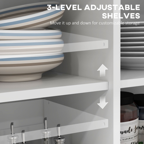 HOMCOM – îlot de cuisine roulant avec bar à déjeuner en bois à abattant, chariot de cuisine champêtre avec 2 tiroirs, tablettes réglables pour salle