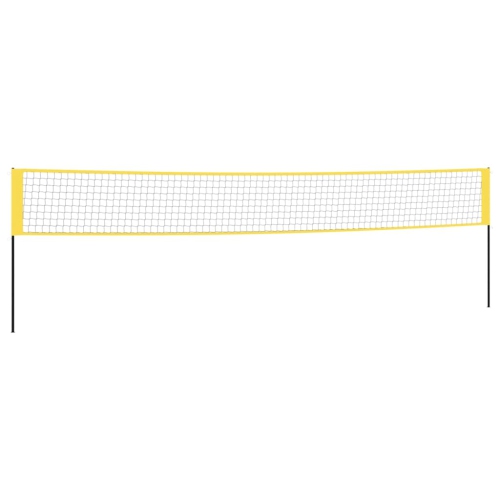 VIDAXL  Badminton Net And Black 600X155 Cm Pe Fabric In Yellow