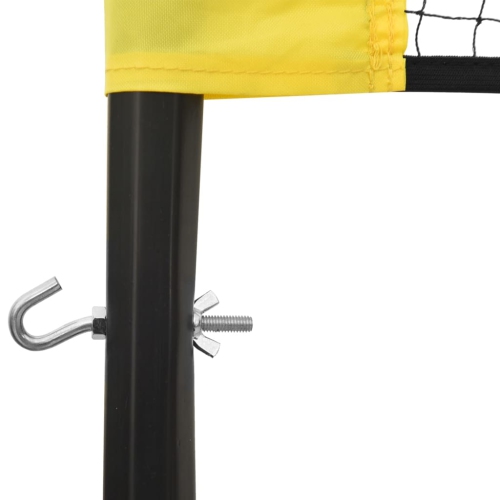 Filet de volleyball vidaXL en tissu 244 cm PE jaune et noir 823 x