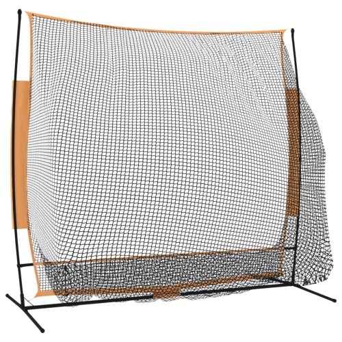 Filet d'entraînement de golf noir et orange 215 x 107 x 10 en polyester 216 cm
