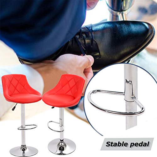 BestOffice Counter Height Bar Stools Set of 2 Barstools Swivel Stool Height Adjustable Bar Chairs with Back PU Leather Swivel Bar Stool Kitchen