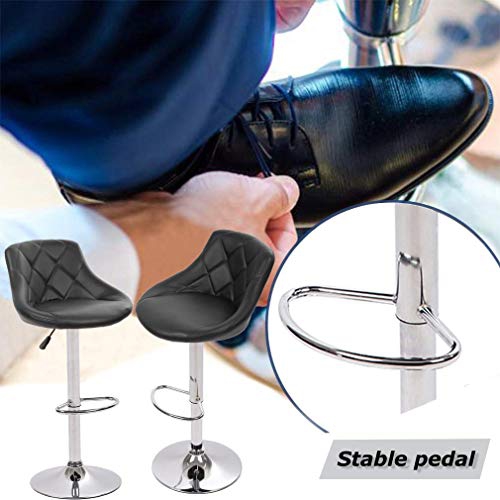 BestOffice Counter Height Bar Stools Set of 2 Barstools Swivel Stool Height Adjustable Bar Chairs with Back PU Leather Swivel Bar Stool Kitchen