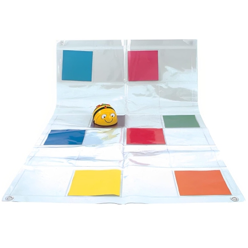 TTS – Tapis de poche transparent 4 x 6 pour le jouet de programmation Bee-Bot ou Blue-Bot, tapis de jeu éducatif pour enfants avec robot,