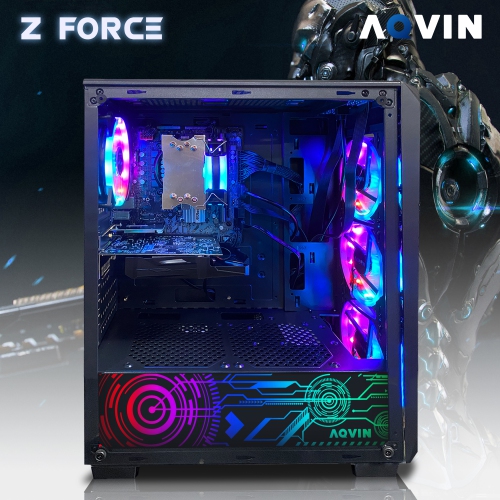 Gaming PC - RX 550 4GB, Intel Core i7, 16GB Memory, 512GB SSD, Win 11 Pro + 27" Curved Monitor by AQVIN - Refurbished condition - Image 8