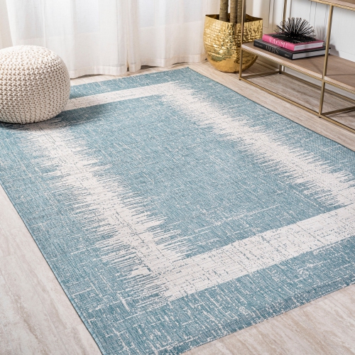 Scandi Minimalist Border Indoor/Outdoor Area Rug