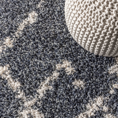 Mercer Shag Plush Tassel Moroccan Tribal Geometric Trellis Area Rug