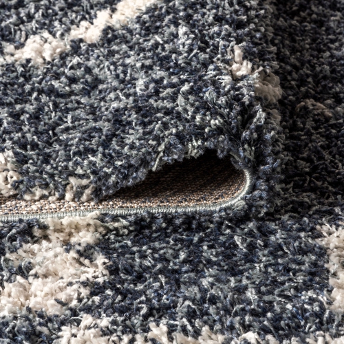 Mercer Shag Plush Tassel Moroccan Tribal Geometric Trellis Area Rug