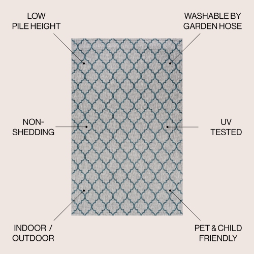 Arabesque Ogee Trellis Indoor/Outdoor Area Rug