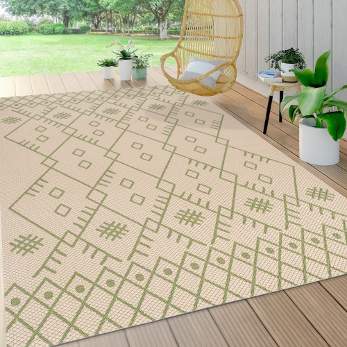 Boho Moroccan Indoor/Outdoor Area Rug
