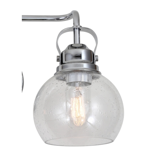 Shirley Metal Bubbled Glass Vanity Light