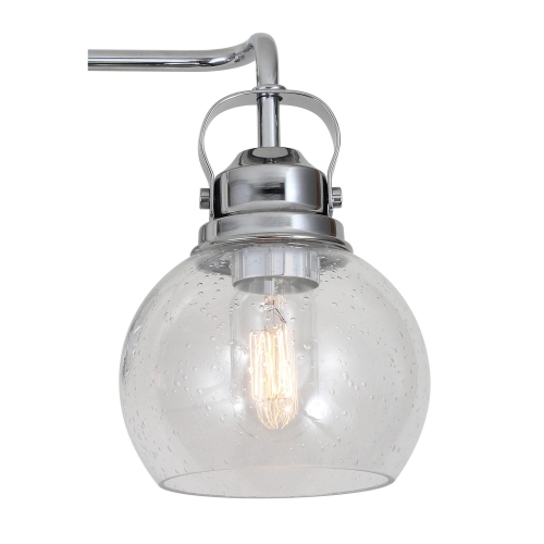 Shirley Metal Bubbled Glass Vanity Light