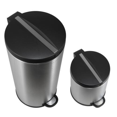 Oscar Round Step-Open Trash Can with Mini Trash Can