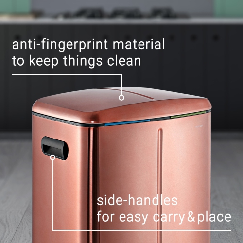 Marco Rectangular Double Bucket Trash Can with Soft-Close Lid