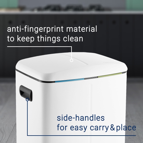 Marco Rectangular Double Bucket Trash Can with Soft-Close Lid