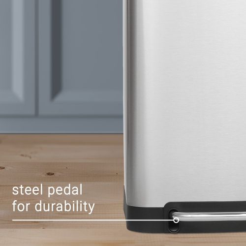 Ashley Rectangular Trash Can with Soft-Close Lid with Mini Trash Can