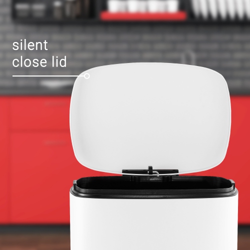 Connor Rectangular Trash Can with Soft-Close Lid and Mini Trash Can