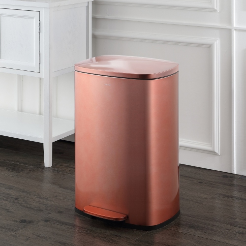 Connor Rectangular Trash Can with Soft-Close Lid and Mini Trash Can