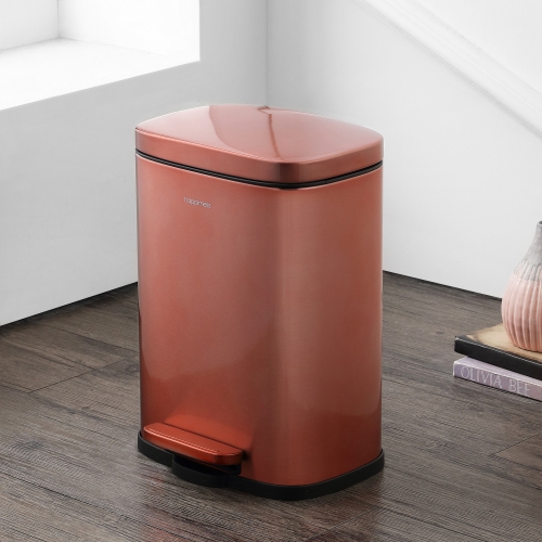 Connor Rectangular Trash Can with Soft-Close Lid and Mini Trash Can