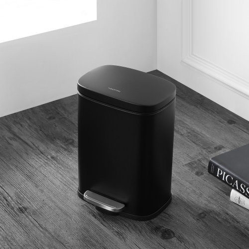 Connor Rectangular Trash Can with Soft-Close Lid and Mini Trash Can