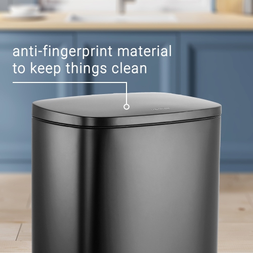 Connor Rectangular Trash Can with Soft-Close Lid and Mini Trash Can