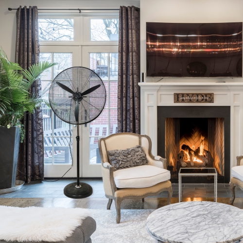 30" Adjustable Height 3-Speed Oscillating Industrial Pedestal Fan