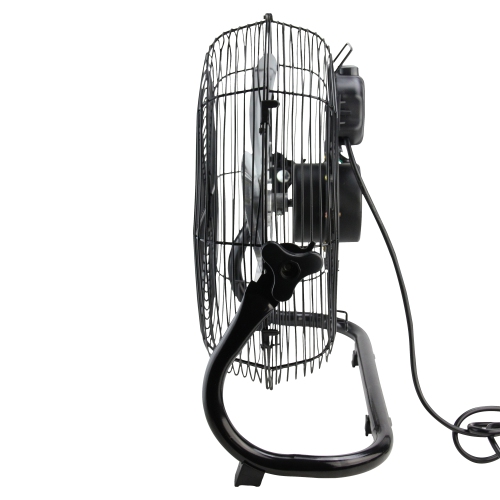 Ventilateur de plancher portatif inclinable et réglable à trois vitesses de 14 po, noir jais