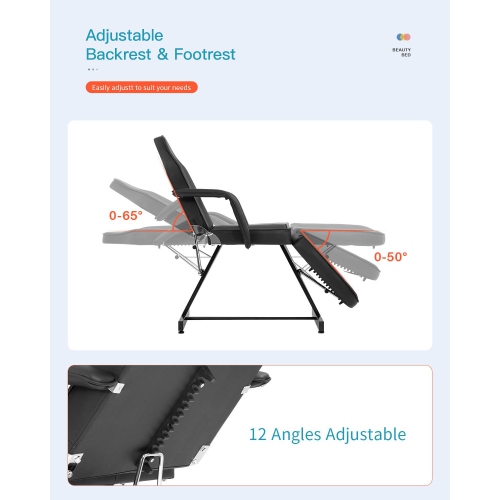 Multipurpose Massage Table Massage Bed Spa Salon Facial Bed 73 Inch Long Adjustable Folding Massage Table Tattoo Chairs Salon Massage Equipment