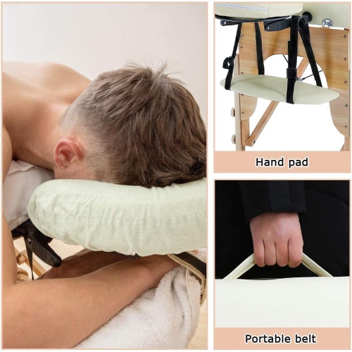 Table de massage lit spa lit de massage portable 84 po long 5 pliable avec étui de transport Table Heigh lit de salon ajustable face lit-berceau