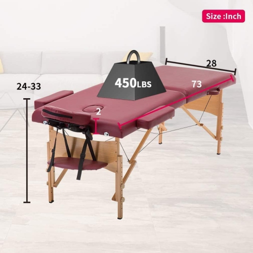 Massage Table Portable Massage Bed Spa Bed 84 Inches Long 28 Inchs Wide Hight Adjustable Massage Table 4 Folding Massage Bed Spa Bed Facial Cradle
