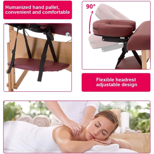 Massage Table Portable Massage Bed Spa Bed 84 Inches Long 28 Inchs Wide Hight Adjustable Massage Table 4 Folding Massage Bed Spa Bed Facial Cradle
