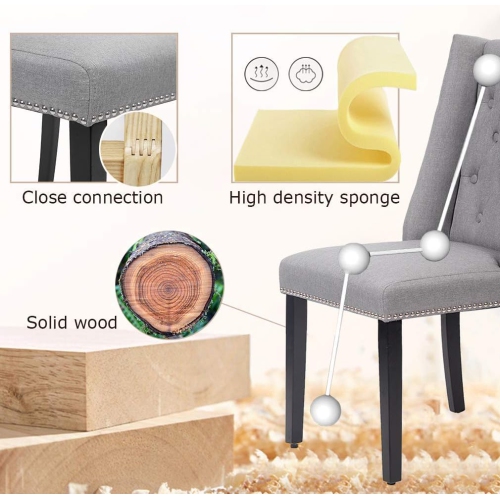 Dining Chairs Set of 2 Dining Room Chairs for Living Room Kitchen Chairs Mid Century Modern Chair upholstered Parsons Chair for Home