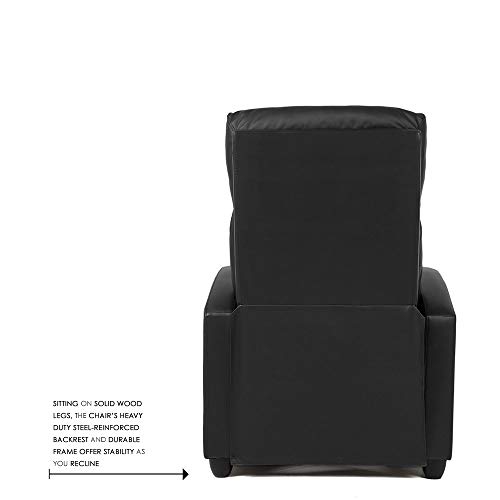 Fauteuil inclinable FDW sofa simple fauteuil inclinable fauteuil cuir cinéma maison fauteuil salon chaise longue avec dossier rembourré