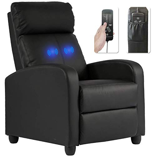 Recliner Chair for Living Room Massage Recliner Sofa Reading Chair Winback Single Sofa Home Theater Seating Modern Reclining Chair Easy Lounge with P