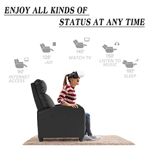 Recliner Chair for Living Room Massage Recliner Sofa Reading Chair Winback Single Sofa Home Theater Seating Modern Reclining Chair Easy Lounge with