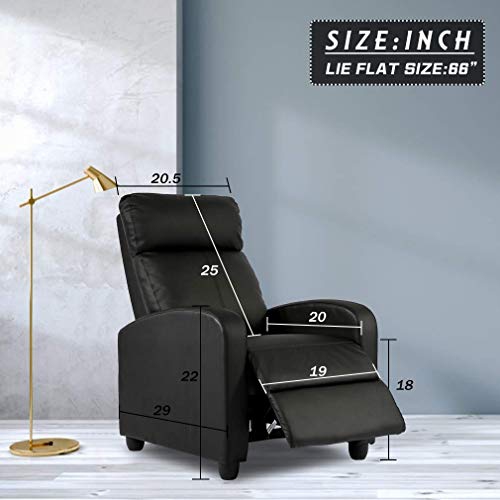 Recliner Chair for Living Room Massage Recliner Sofa Reading Chair Winback Single Sofa Home Theater Seating Modern Reclining Chair Easy Lounge with