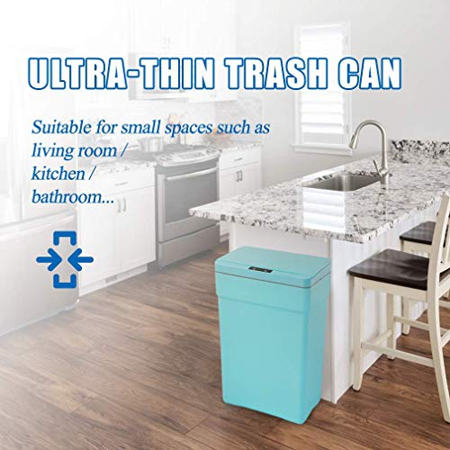 13 Gallon Sensor Garbage Can Kitchen with Lid, Set of 1/2 50L Automatic Trash Can for Kitchen Office Bedroom Indoor Trash Bin