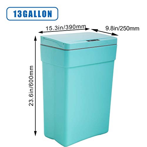 13 Gallon Sensor Garbage Can Kitchen with Lid, Set of 1/2 50L Automatic Trash Can for Kitchen Office Bedroom Indoor Trash Bin