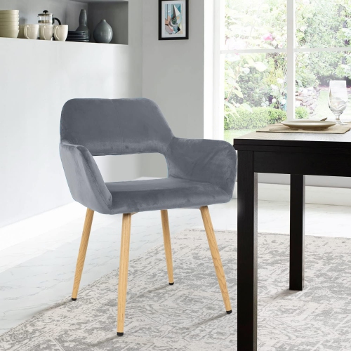 Accent Chairs Dining Arm Chairs Dining Room Chair Kitchen Chair of 2 Dining Metal Side Chairs Arm Side Chairs Set of 2 Metal Legs for Home Kitchen