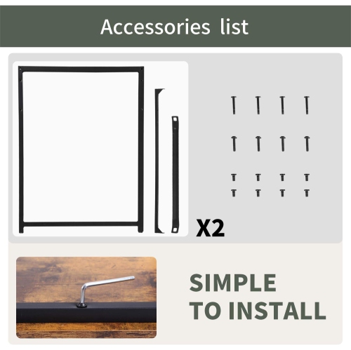 BestOffice Computer Desk 47 inches Home Office Desk Writing Study Table Modern Simple Style PC Desk with Metal Frame,Brown