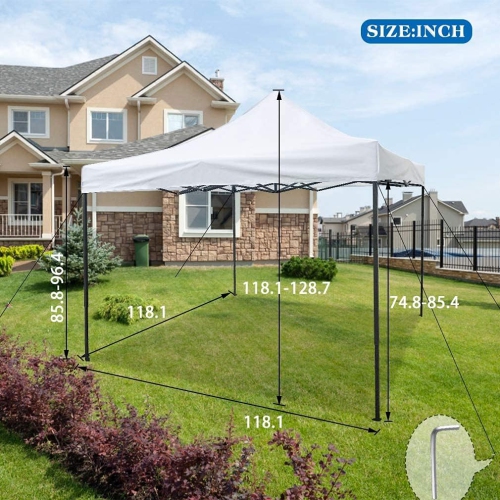 10 x 10ft Pop Up Canopy Tent,Party Tent Ez Up Canopy Sun Shade Wedding Instant Folding Protable Better Air Circulation Outdoor Gazebo with Backpack