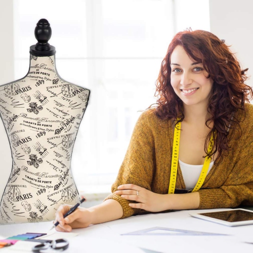 Manikin 60”-67”Height Adjustable Female Dress Model Display Torso Body Tripod Stand Clothing Forms, Black