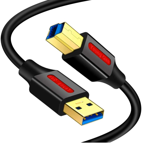 Câble d'imprimante USB-C 20 pi, cordon d'imprimante USB de type C vers  B haute vitesse compatible avec Pinter, numériseur, télécopieur