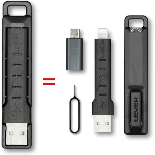 CableKit - Câble de données/chargement de téléphone USB porte-clés