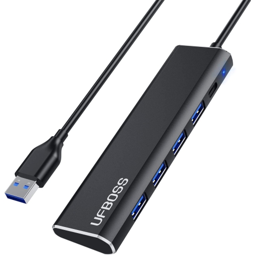GENERIC  USB Hub, 4 Ports USB 3.0 Data Hub, Aluminum USB Hub With 4 5GBps USB Ports/charging Port - Compatible With Imac