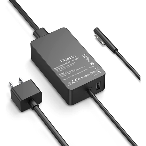 GENERIC  65W Surface Pro Charger With USB Charging Port 15V 4A Laptop Power Supply Adapters, Compatible With Microsoft