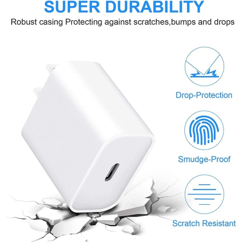 USB C Fast Charger Block【2-Pack】 20W Fast Charing Type C Wall Charger Power Brick Adapter Compatible with iPhone